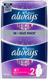 ALWAYS ΣΕΡΒΙΕΤΕΣ 14ΤΕΜ PLATINUM SUPER NO2 ΜΕ ΦΤΕΡΑ DUO